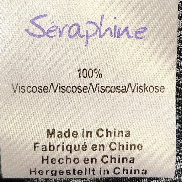 Seraphine Women's Black Floral Frill Nursing Friendly Midi Dress Size 4 & 8 - Picture 8 of 10